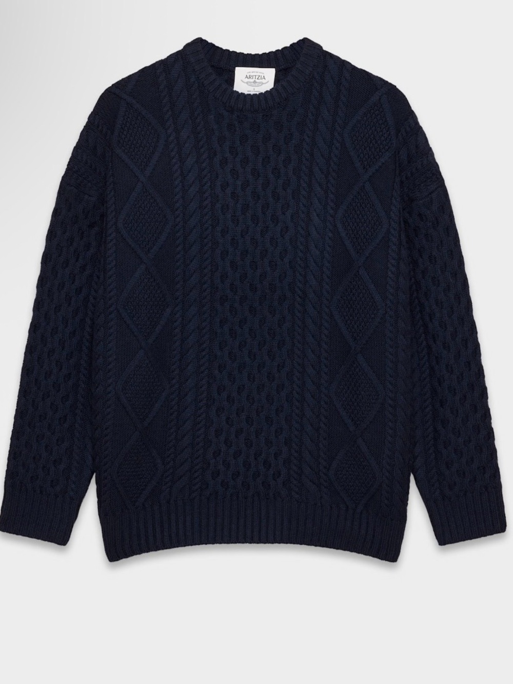 ARITZIA HERITAGE KNIT MERINO WOOL CREW SWEATER